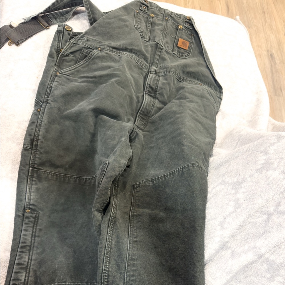 Carhartt overalls green and lined